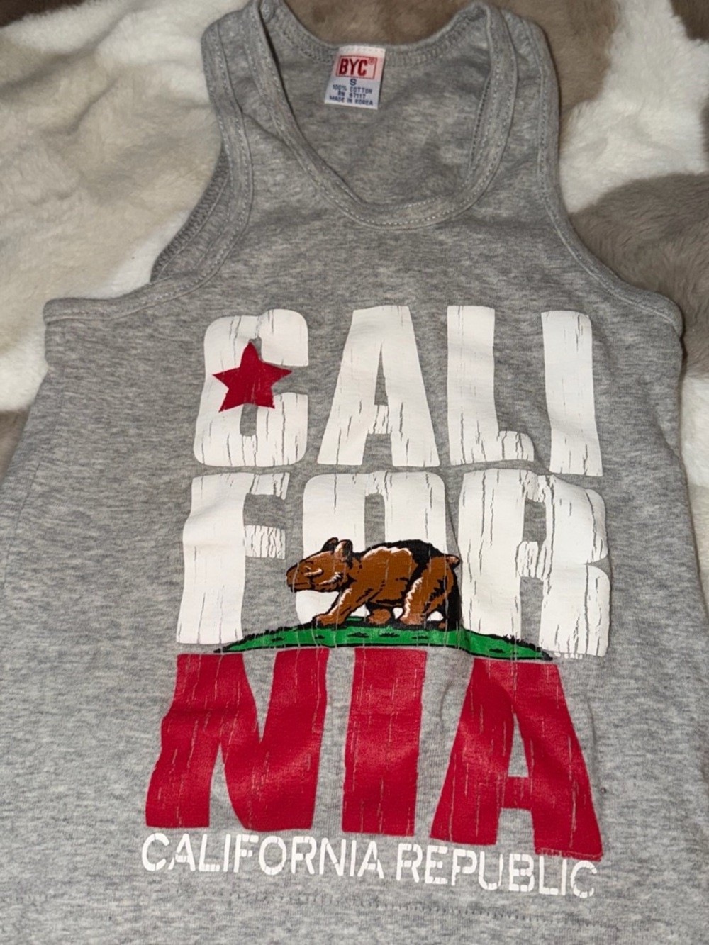 Gray California Republic Tank Top